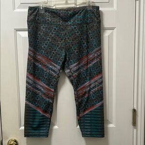 Prana Roxanne Printed Capri Legging’s Size XL